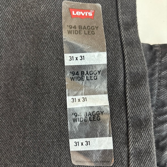 Levi’s women's 94 Baggy Wide Leg Jeans Black Size-31X31 New W Tag 100% cotton - Picture 6 of 15